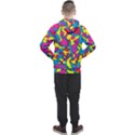 Colorful-graffiti-pattern-blue-background Men s Pullover Hoodie View2