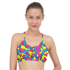 Colorful-graffiti-pattern-blue-background Basic Training Sports Bra by designsbymallika