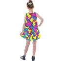 Colorful-graffiti-pattern-blue-background Kids  Summer Dress View2