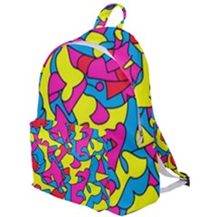 Colorful-graffiti-pattern-blue-background The Plain Backpack by designsbymallika