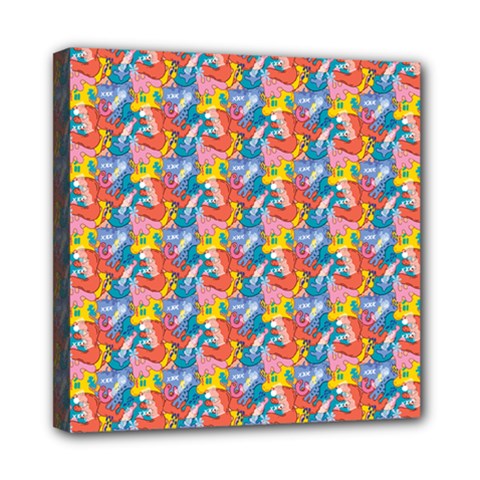 Abstract Pattern Mini Canvas 8  X 8  (stretched) by designsbymallika