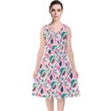 Multi Colour Pattern V-Neck Midi Sleeveless Dress  View1