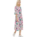 Multi Colour Pattern Double Cuff Midi Dress View3