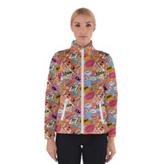 Pop Culture Abstract Pattern Women s Bomber Jacket