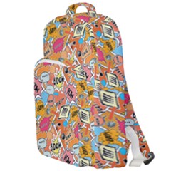 Pop Culture Abstract Pattern Double Compartment Backpack by designsbymallika