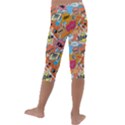 Pop Culture Abstract Pattern Kids  Lightweight Velour Capri Leggings  View4