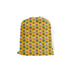 Heart Diamond Pattern Drawstring Pouch (medium) by designsbymallika