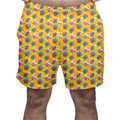 Heart Diamond Pattern Men s Shorts by designsbymallika