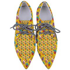 Heart Diamond Pattern Pointed Oxford Shoes by designsbymallika