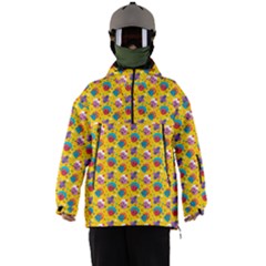 Heart Diamond Pattern Men s Ski And Snowboard Waterproof Breathable Jacket by designsbymallika