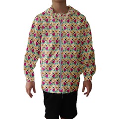 Summer Watermelon Pattern Kids  Hooded Windbreaker by designsbymallika