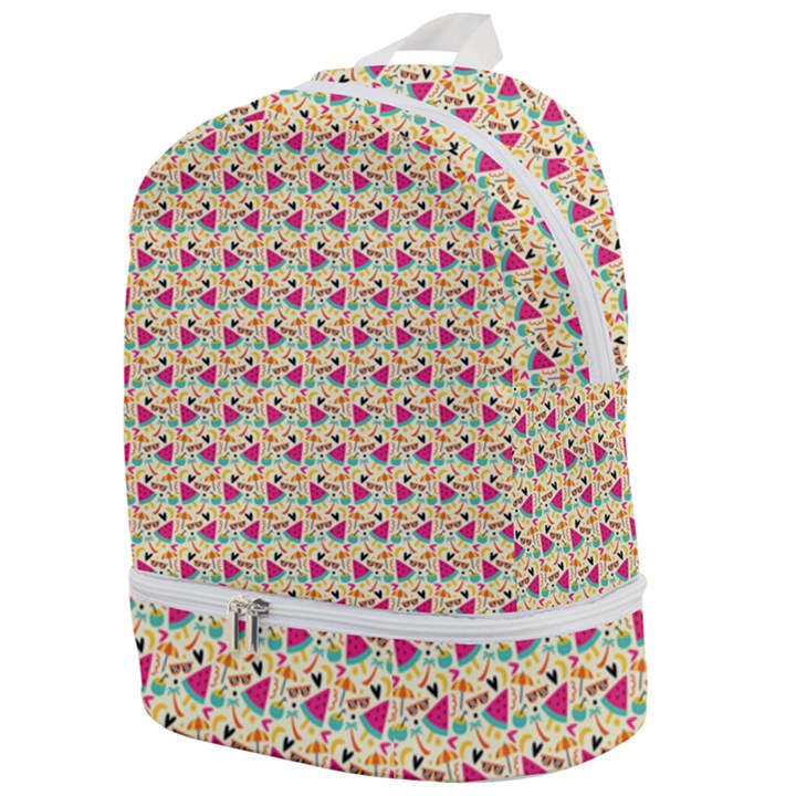 Summer Watermelon Pattern Zip Bottom Backpack