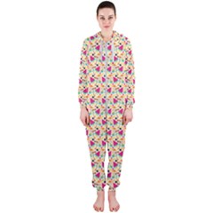 Summer Watermelon Pattern Hooded Jumpsuit (ladies)