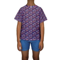 Trippy Cool Pattern Kids  Short Sleeve Swimwear by designsbymallika