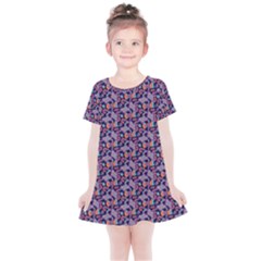 Trippy Cool Pattern Kids  Simple Cotton Dress by designsbymallika