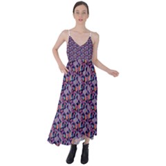 Trippy Cool Pattern Tie Back Maxi Dress