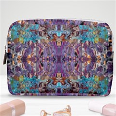 Amethyst On Turquoise Make Up Pouch (medium) by kaleidomarblingart