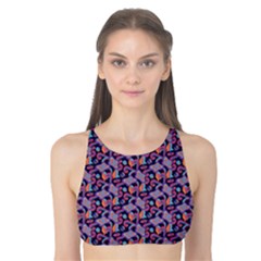 Trippy Cool Pattern Tank Bikini Top by designsbymallika