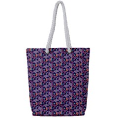 Trippy Cool Pattern Full Print Rope Handle Tote (small) by designsbymallika