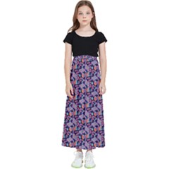 Trippy Cool Pattern Kids  Flared Maxi Skirt by designsbymallika