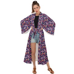 Trippy Cool Pattern Maxi Kimono by designsbymallika