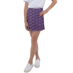 Trippy Cool Pattern Kids  Tennis Skirt by designsbymallika