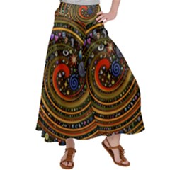 Swirl Vortex Emoji Cyclone Motion Art Women s Satin Palazzo Pants by Paksenen