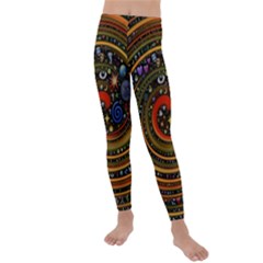 Swirl Vortex Emoji Cyclone Motion Art Kids  Lightweight Velour Leggings by Paksenen