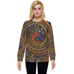 Swirl Vortex Emoji Cyclone Motion Art Hidden Pocket Sweatshirt by Paksenen