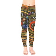 Swirl Vortex Emoji Cyclone Motion Art Kids  Classic Winter Leggings by Paksenen