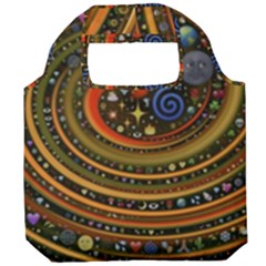 Swirl Vortex Emoji Cyclone Motion Art Foldable Grocery Recycle Bag by Paksenen