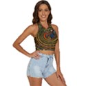 Swirl Vortex Emoji Cyclone Motion Art Backless Halter Cami Shirt View3