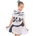 Hello panda  Kids  Short Sleeve Shirt Dress View1