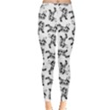 Erotic Pants Motif Black And White Graphic Pattern Black Backgrond Everyday Leggings  View1