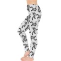 Erotic Pants Motif Black And White Graphic Pattern Black Backgrond Everyday Leggings  View3