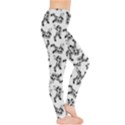 Erotic Pants Motif Black And White Graphic Pattern Black Backgrond Everyday Leggings  View4