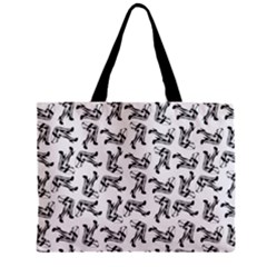 Erotic Pants Motif Black And White Graphic Pattern Black Backgrond Zipper Mini Tote Bag by dflcprintsclothing