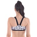 Erotic Pants Motif Black And White Graphic Pattern Black Backgrond Plunge Bikini Top View2