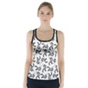 Erotic Pants Motif Black And White Graphic Pattern Black Backgrond Racer Back Sports Top View1