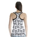 Erotic Pants Motif Black And White Graphic Pattern Black Backgrond Racer Back Sports Top View2