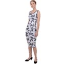 Erotic Pants Motif Black And White Graphic Pattern Black Backgrond Sleeveless Pencil Dress View2