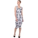 Erotic Pants Motif Black And White Graphic Pattern Black Backgrond Sleeveless Pencil Dress View3