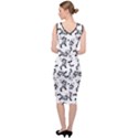 Erotic Pants Motif Black And White Graphic Pattern Black Backgrond Sleeveless Pencil Dress View4