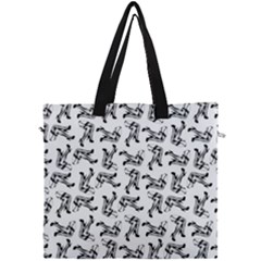 Erotic Pants Motif Black And White Graphic Pattern Black Backgrond Canvas Travel Bag by dflcprintsclothing