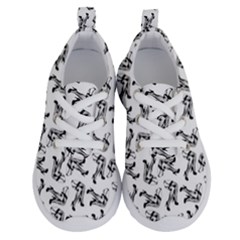 Erotic Pants Motif Black And White Graphic Pattern Black Backgrond Running Shoes