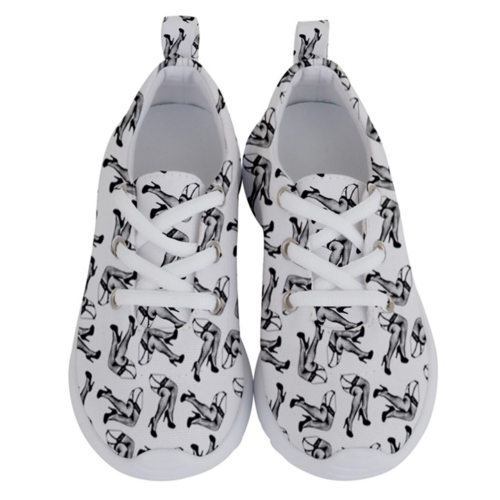 Erotic Pants Motif Black And White Graphic Pattern Black Backgrond Running Shoes