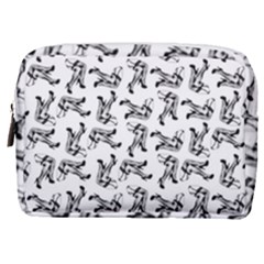 Erotic Pants Motif Black And White Graphic Pattern Black Backgrond Make Up Pouch (medium) by dflcprintsclothing