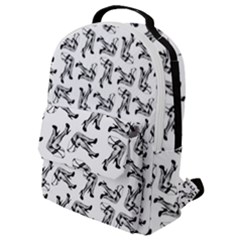 Erotic Pants Motif Black And White Graphic Pattern Black Backgrond Flap Pocket Backpack (small) by dflcprintsclothing