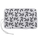 Erotic Pants Motif Black And White Graphic Pattern Black Backgrond Pen Storage Case (M) View1