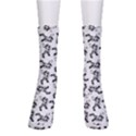 Erotic Pants Motif Black And White Graphic Pattern Black Backgrond Crew Socks View1